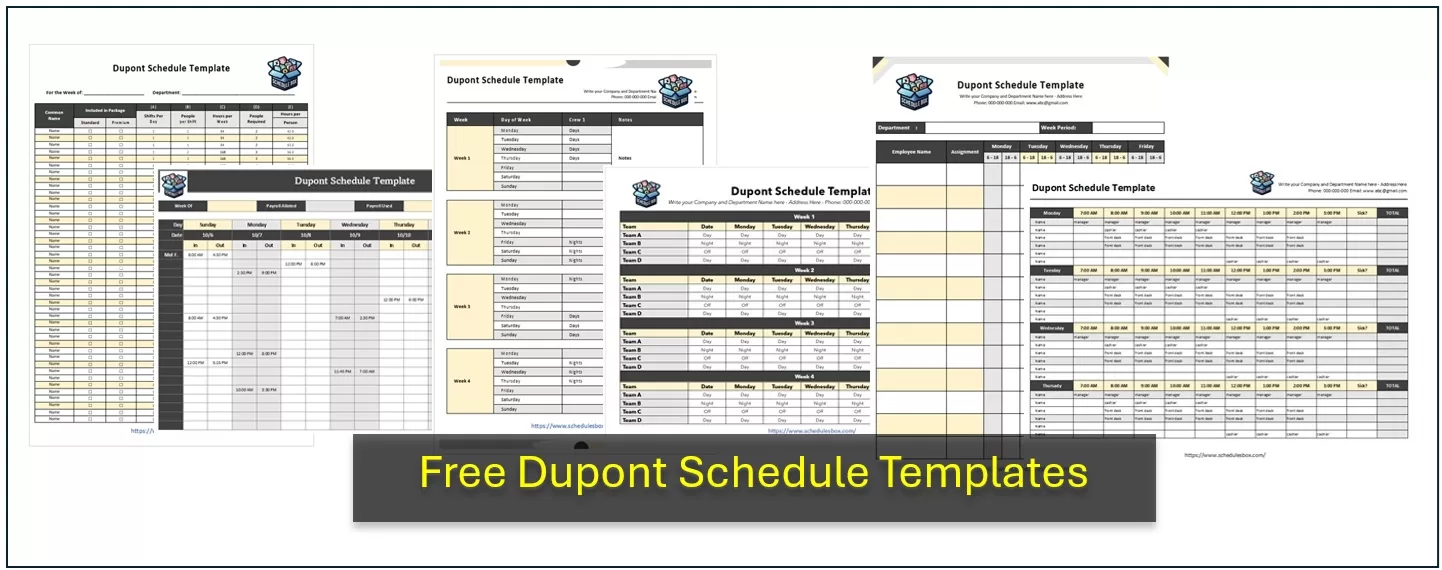 Dupont Schedule Templates