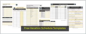 Vacation Schedule Templates