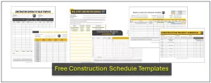 Construction Schedule Templates