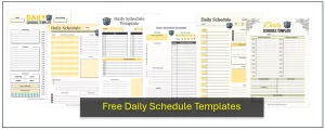 Daily Schedule Templates