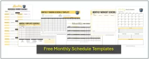 Monthly Schedule Templates