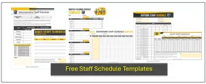 Staff Schedule Templates